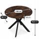 Комплект стіл MEBEL ELITE LAUREN 90х90 см дубовий/чорний, та 4 стільців PERU коричневого кольору