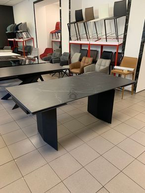 Стол раскладной REAL BLACK MARBLE Concepto 180(260)x90 Керамика Черный фотография