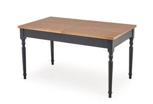 Стол раскладной ROCOCO Halmar 140(220)x80 Темный Дуб/Черный фотография