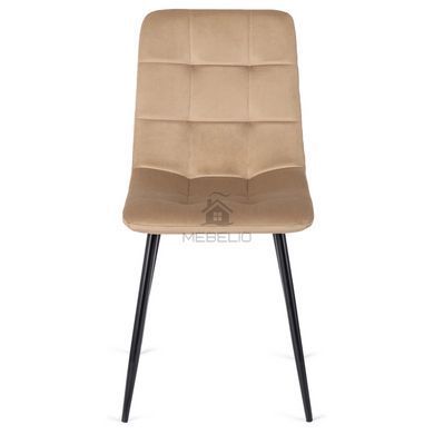 Комплект стіл MEBEL ELITE HARRY 102(142)х102 см,дубовий/чорний, та 6 стільців PERU беж