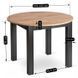Комплект стіл MEBEL ELITE HARRY 102(142)х102 см,дубовий/чорний, та 6 стільців PERU беж