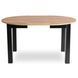 Комплект стіл MEBEL ELITE HARRY 102(142)х102 см,дубовий/чорний, та 6 стільців PERU беж
