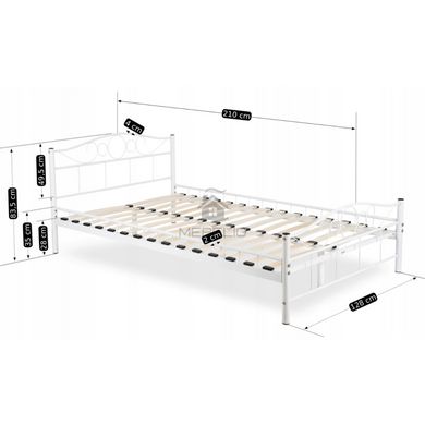 Кровать металлическая 120x200 см MEBEL ELITE GRIFFIN Белый фотография