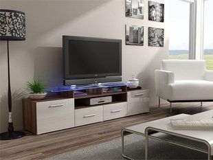 ТВ Тумба EVORA SLIWA RTV Cama 194 Слива Мат / Белый Глянец фотография