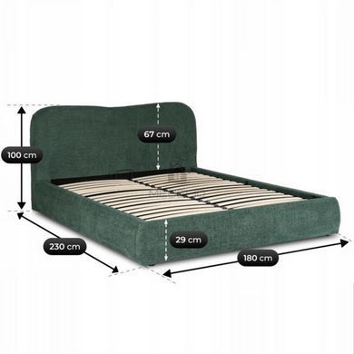 Кровать двуспальная MEBEL ELITE BRISTOL 160x200 см Зеленый фотография