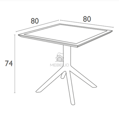 Стіл Siesta Onto Sky Table 80 Taupe фотографія