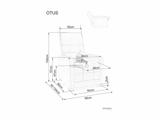 Кресло раскладное OTUS Raven Signal Темный беж
