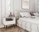 Тумба приліжкова Perfect Home Оро / Oro з 1 шухлядою і чорними ніжками S54 MDF Білий