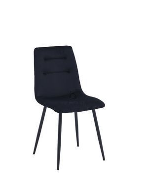 Стул RUBY Velvet Intarsio Черный