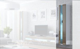 Витрина навесная VIGO Cama 180 New Белый Мат / Латте Глянец фотография