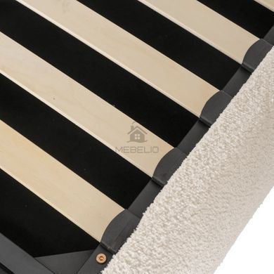 Кровать двуспальная MEBEL ELITE BRISTOL 180x200 см Кремовая фотография