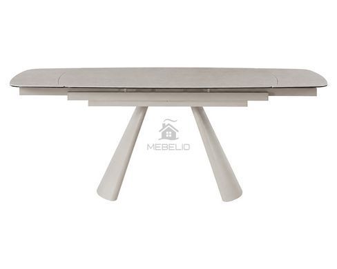 Стіл BROOKLYN CERAMIC Intarsio 140(200)*80 сірий мат/кашемір