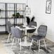 Стул бархатный MEBEL ELITE LUCKY Velvet, Серый/Белый