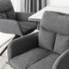 Комплект стіл MEBEL ELITE LUIGI 160(240)х90 см сірий мармур/чорний та 4 стільців PAUL темно-сірого кольору