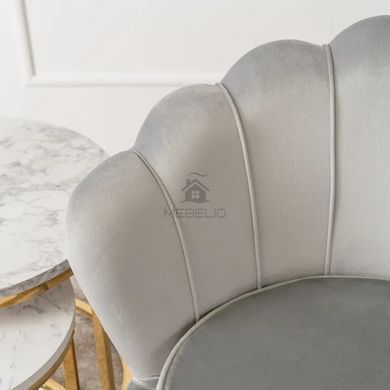 Крісло м'яке оксамитове MEBEL ELITE ANGEL Velvet Сірий