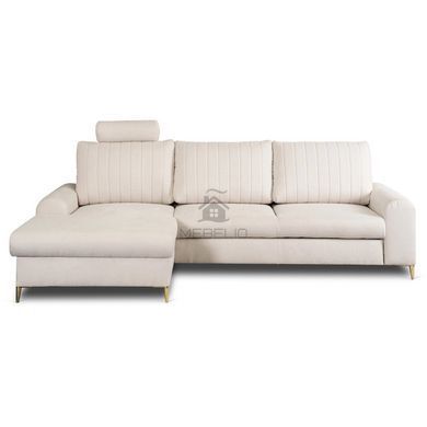Кутовий диван MEBEL ELITE BILBAO 255 см Беж (лівий)