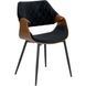 Стул бархатный MEBEL ELITE DAKOTA Velvet черный / ореховый