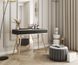 Стіл туалетний Perfect Home Оро / Oro з 2 шухлядами і золотими ніжками T102 MDF Чорний