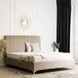 Кровать двуспальная бархатная MEBEL ELITE MARCELO Velvet 160x200 см Бежевый