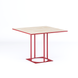 Стол Avangard SQ 90 Lovko красный Ral 3016/CLEAF Millennium S083 Пудра фотография