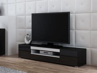 ТВ Тумба VIVA RTV Cama 180 Черный Мат / Черный Глянец / Белый фотография