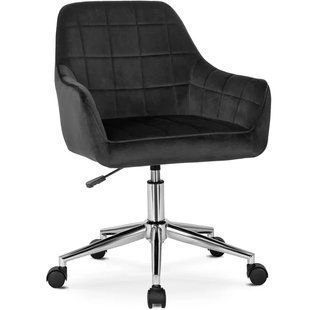 Стул офисный поворотный бархатный MEBEL ELITE FABIO Velvet Черный