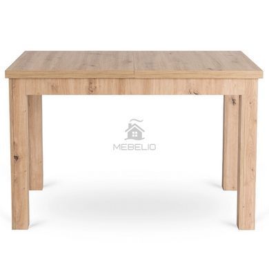 Комплект стол MEBEL ELITE SKUBI 120(160)х75 см, дубовый ремесленник, и 4 стульев RODRI бежевого цвета