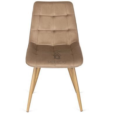 Комплект стол MEBEL ELITE SKUBI 120(160)х75 см, дубовый ремесленник, и 4 стульев RODRI бежевого цвета