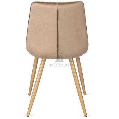 Комплект стол MEBEL ELITE SKUBI 120(160)х75 см, дубовый ремесленник, и 4 стульев RODRI бежевого цвета