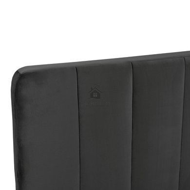 Кровать двуспальная бархатная MEBEL ELITE CHRISTIAN Velvet 160x200 см Серый фотография