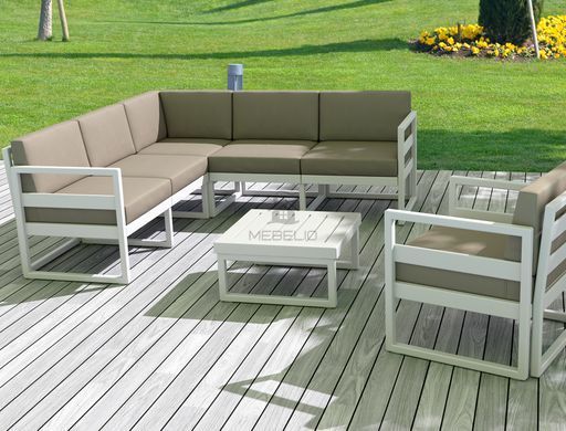 Комплект мебели для террасы Siesta Onto Mykonos Lounge Corner Set White Белый