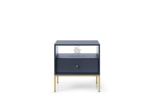 Тумба приліжкова Perfect Home Моно / Mono з 1 шухлядою та золотими ніжками MS54 Гранат