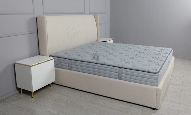 Кровать Лагуна Prestol 180x200 с подъемным механизмом Беж (тк. Monza 103) фотография