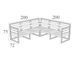 Комплект мебели для террасы Siesta Onto Mykonos Lounge Corner Set White Белый