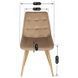 Комплект стол MEBEL ELITE SKUBI 120(160)х75 см, дубовый ремесленник, и 4 стульев RODRI бежевого цвета