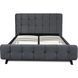 Кровать двуспальная бархатная MEBEL ELITE LINO Velvet 140x200 Серый