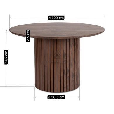 Стол  круглый MEBEL ELITE LYON 120 см Орех