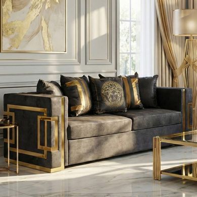 Диван MEBEL ELITE PALLAZO 3S Черный