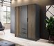 Шафа для одягу Perfect Home Неллі / Nelly 3D 3-дверна Графіт/дуб артизан