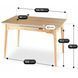 Стол раскладной MEBEL ELITE SAMER 138(178)х80 см Дуб