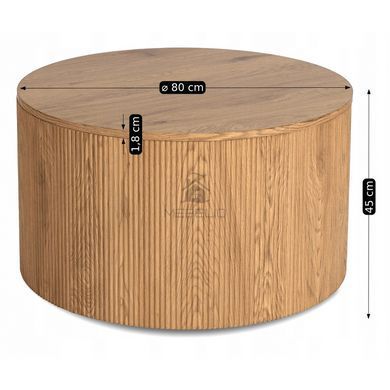 Журнальный столик CLOVER MAX MEBEL ELITE 80x80 Дуб
