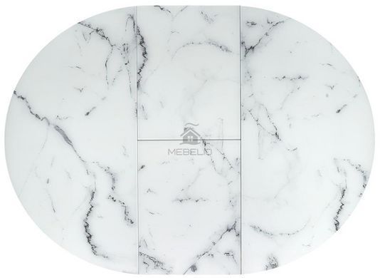 Стол раскладной VERTIGO Halmar 130/180x130 Белый мрамор/Черный