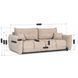Диван MEBEL ELITE ALMA 245 см Беж