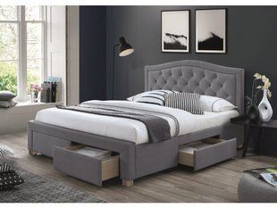 Кровать ELECTRA Velvet Signal 160x200 Серый фотография