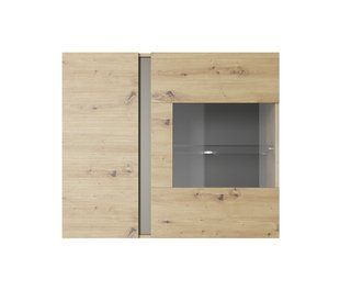 Вітрина навісна Perfect Home Арко / Arco 2-дверна 2D1W/96 Дуб артизан/графіт фотографія
