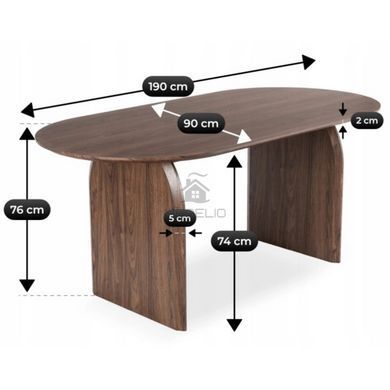 Стіл MEBEL ELITE TINO 190х90 Горіх фотографія