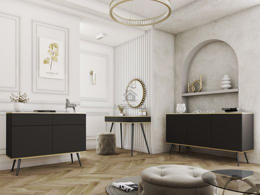Стіл туалетний Perfect Home Оро / Oro з 2 шухлядами і чорними ніжками T102 MDF Чорний