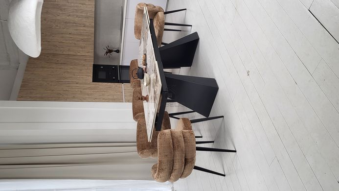 Керамический стол Чезаре TML-1100 VETRO 160(240)x90 Патагония + черный фотография