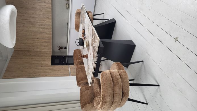 Керамический стол Чезаре TML-1100 VETRO 160(240)x90 Патагония + черный фотография