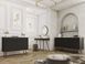 Стіл туалетний Perfect Home Оро / Oro з 2 шухлядами і чорними ніжками T102 MDF Чорний